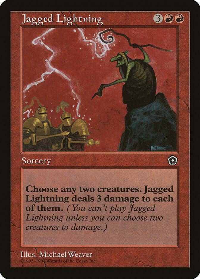Jagged Lightning card from Portal Second Age