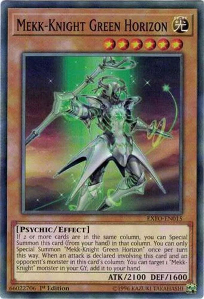Mekk-Knight Green Horizon EXFO-EN015 card from Extreme Force