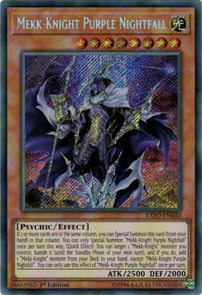 Mekk-Knight Purple Nightfall EXFO-EN020 card from Extreme Force