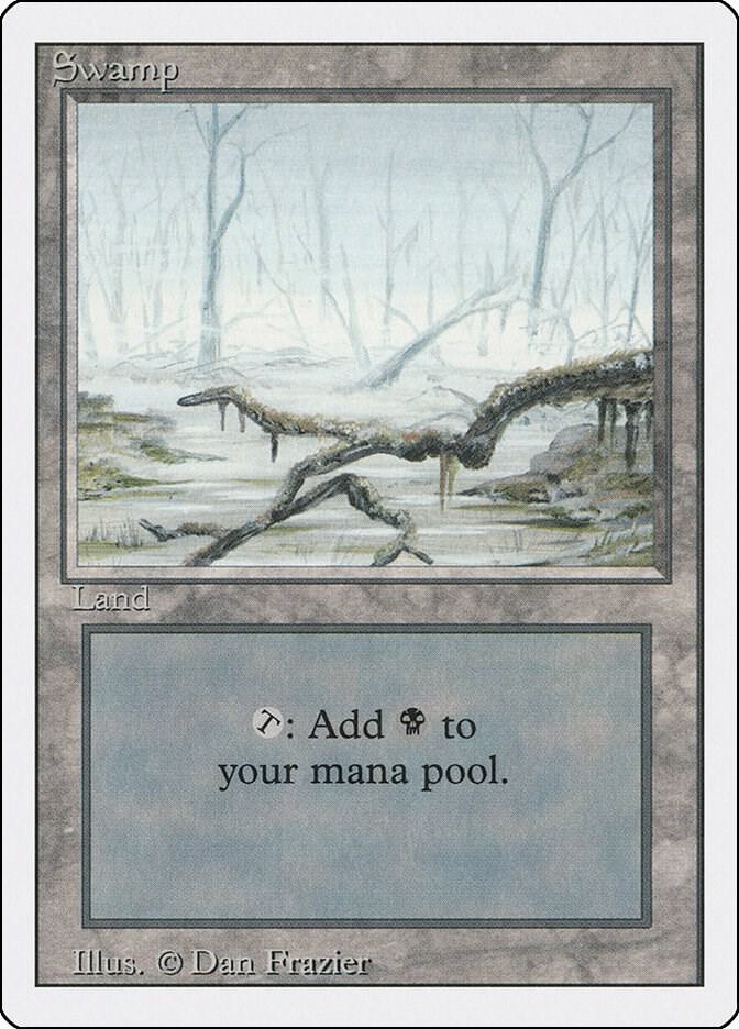 Swamp (A) 299 card from Revised Edition