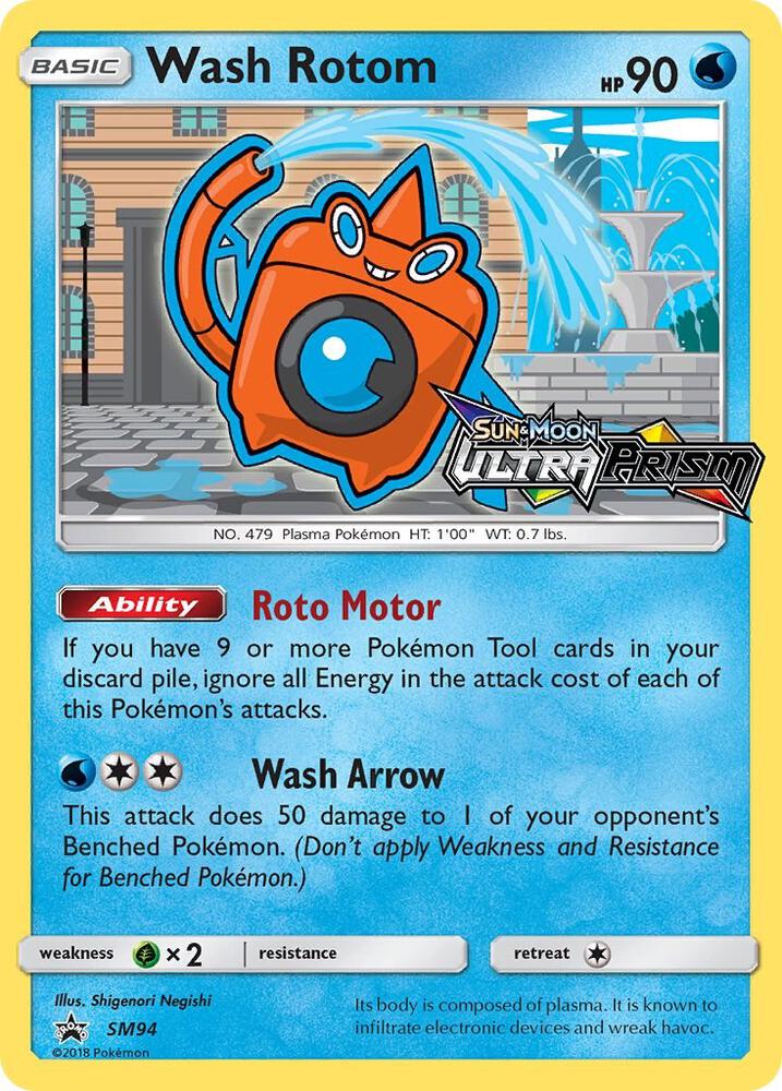 Wash Rotom (Prerelease) SM94 card from SM Promos