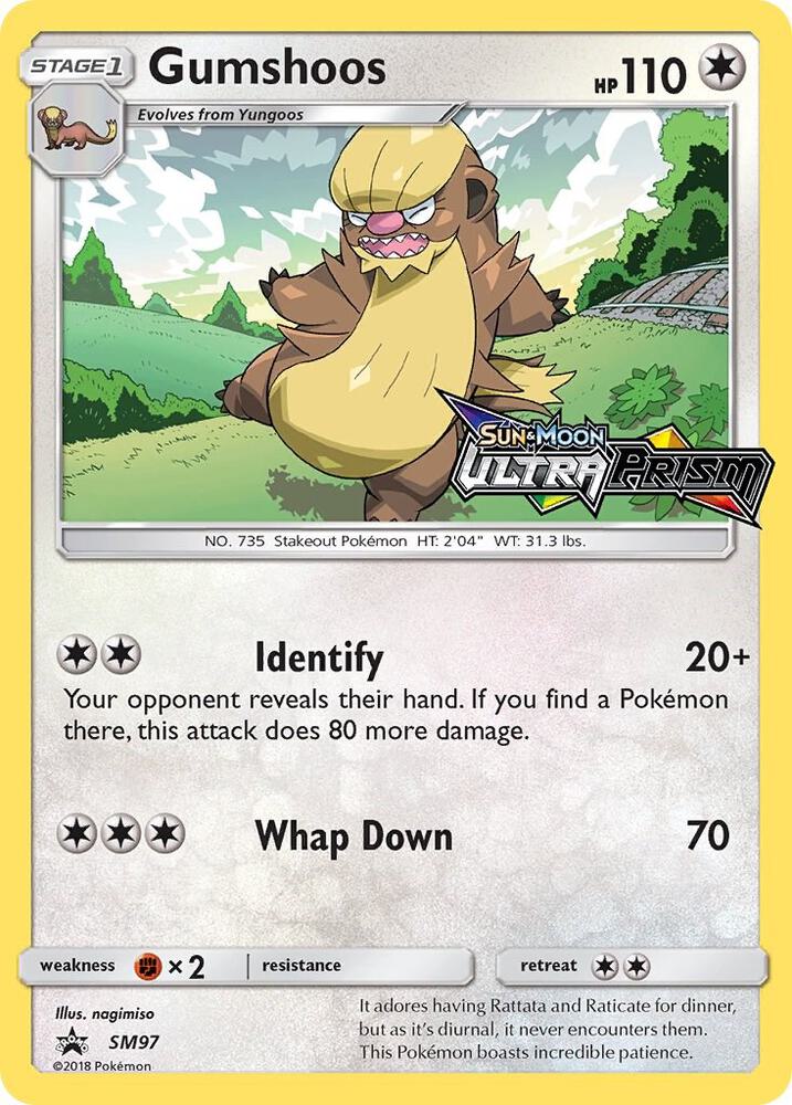Gumshoos (Prerelease) SM97 card from SM Promos