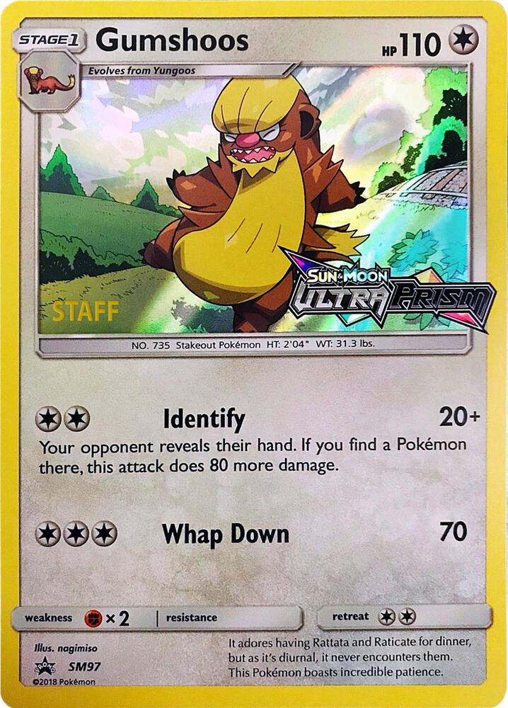 Gumshoos (Prerelease) [Staff] SM97 card from SM Promos