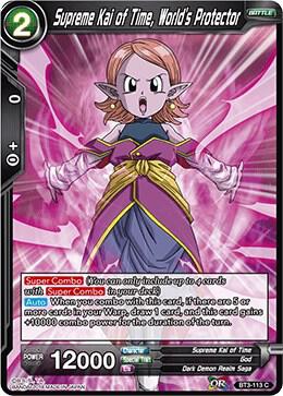 Supreme Kai of Time, World's Protector BT3-113 card from Cross Worlds