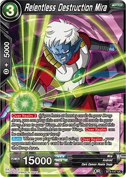 Relentless Destruction Mira BT3-117 card from Cross Worlds