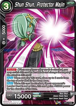 Shun Shun, Protector Majin BT3-119 card from Cross Worlds