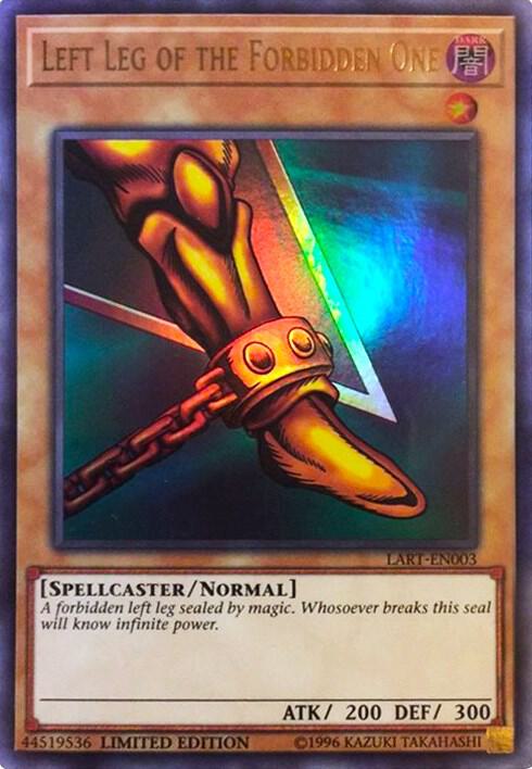 Left Leg of the Forbidden One LART-EN003 card from The Lost Art Promotion