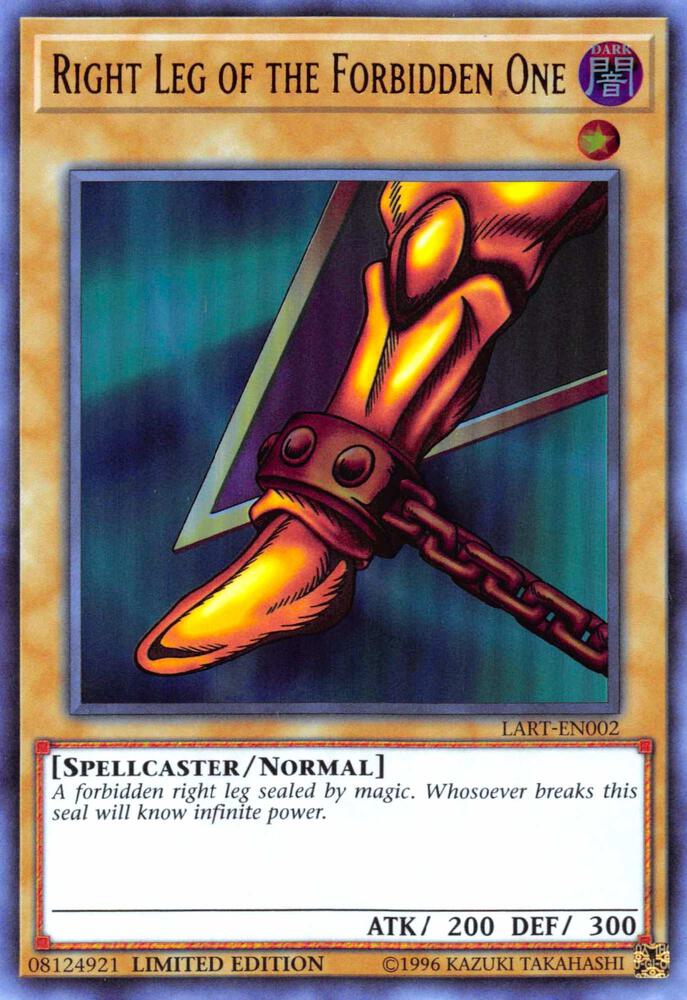 Right Leg of the Forbidden One LART-EN002 card from The Lost Art Promotion
