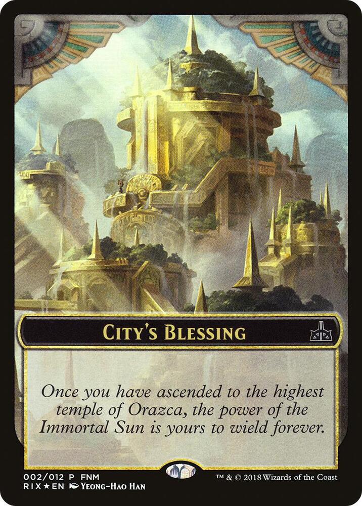 City's Blessing // Elemental Double-Sided Token 2 card from FNM Promos