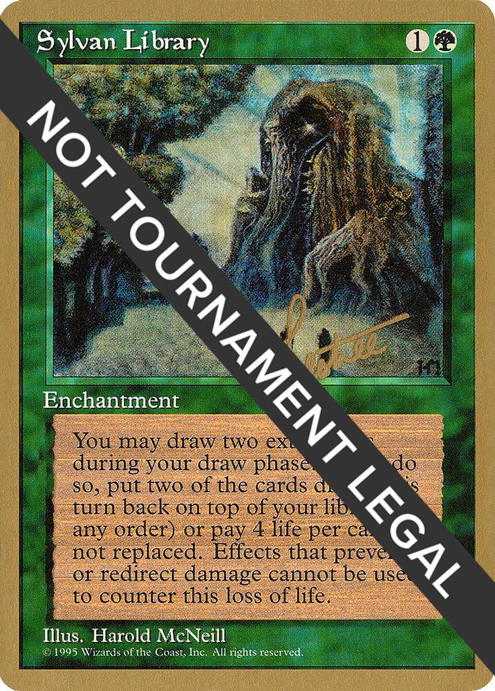 Sylvan Library - 1996 Bertrand Lestree (4ED) card from World Championship Decks