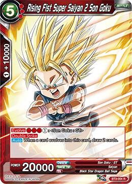 Rising Fist Super Saiyan 2 Son Goku BT3-004 card from Cross Worlds