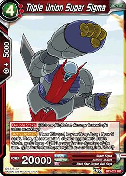 Triple Union Super Sigma BT3-021 card from Cross Worlds