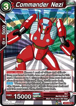 Commander Nezi BT3-022 card from Cross Worlds