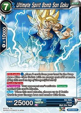 Ultimate Spirit Bomb Son Goku BT3-034 card from Cross Worlds
