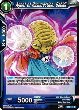 Agent of Resurrection, Babidi BT3-045 card from Cross Worlds