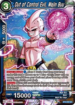 Out of Control Evil, Majin Buu BT3-048 card from Cross Worlds