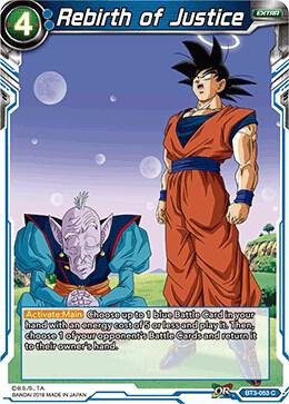 Rebirth of Justice BT3-053 card from Cross Worlds