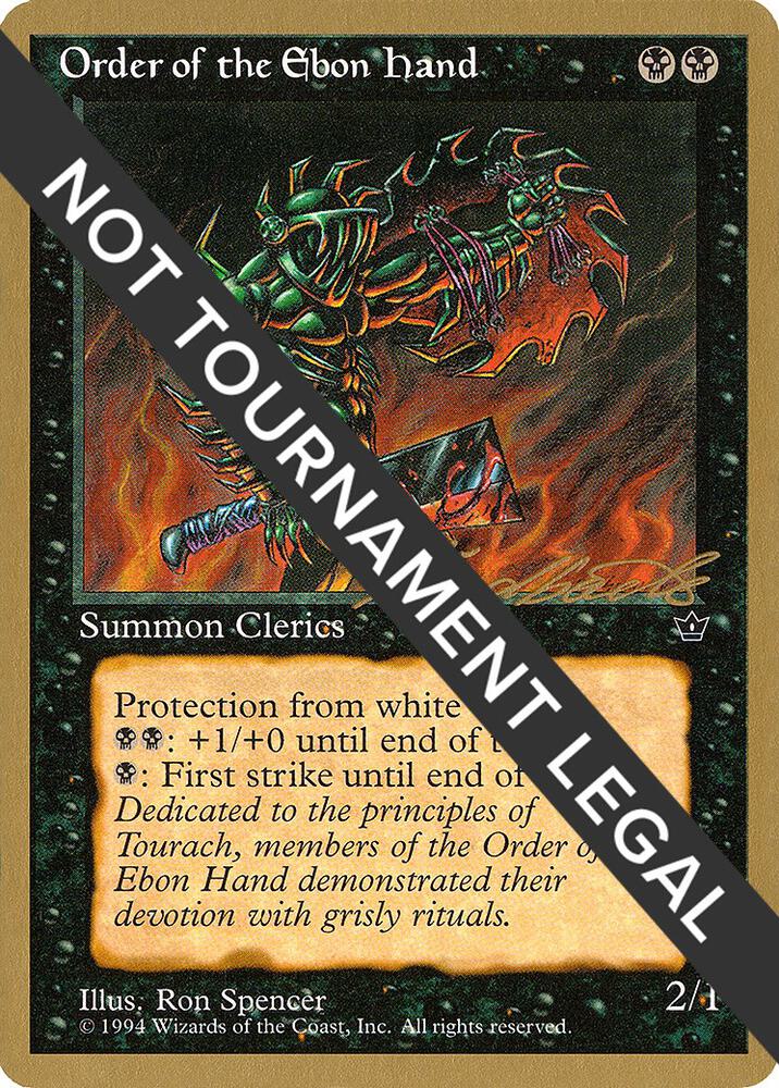 Order of the Ebon Hand (Spencer) - 1996 Leon Lindback (FEM) card from World Championship Decks