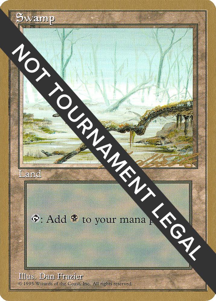 Swamp (A) - 1996 Leon Lindback (4ED) card from World Championship Decks