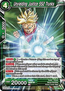 Unyielding Justice SS2 Trunks BT3-061 card from Cross Worlds