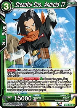 Dreadful Duo, Android 17 BT3-064 card from Cross Worlds
