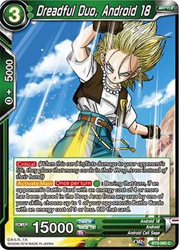 Dreadful Duo, Android 18 BT3-065 card from Cross Worlds