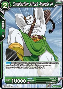 Combination Attack Android 14 BT3-072 card from Cross Worlds