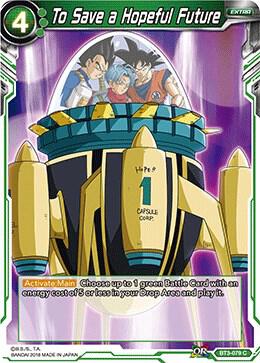 To Save a Hopeful Future BT3-079 card from Cross Worlds