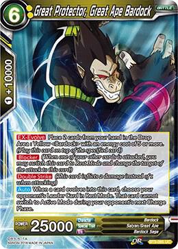 Great Protector, Great Ape Bardock BT3-085 card from Cross Worlds