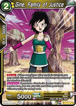 Gine, Family of Justice BT3-087 card from Cross Worlds