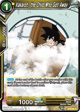 Kakarot, the Child Who Got Away BT3-091 card from Cross Worlds