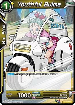 Youthful Bulma BT3-095 card from Cross Worlds