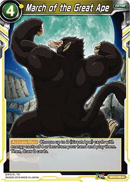 March of the Great Ape BT3-106 card from Cross Worlds