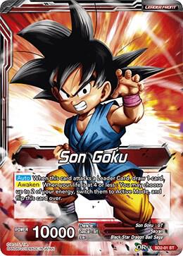 Son Goku // Rising Spirit Super Saiyan Son Goku SD2-01 card from Cross Worlds