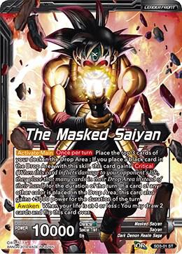The Masked Saiyan // Bardock, Unbound by Darkness SD3-01 card from Cross Worlds