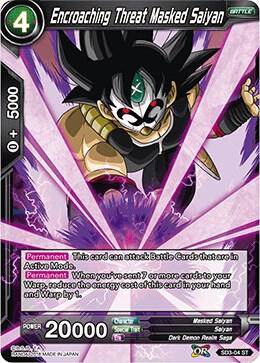 Encroaching Threat Masked Saiyan SD3-04 card from Cross Worlds