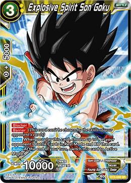 Explosive Spirit Son Goku BT3-088 card from Cross Worlds