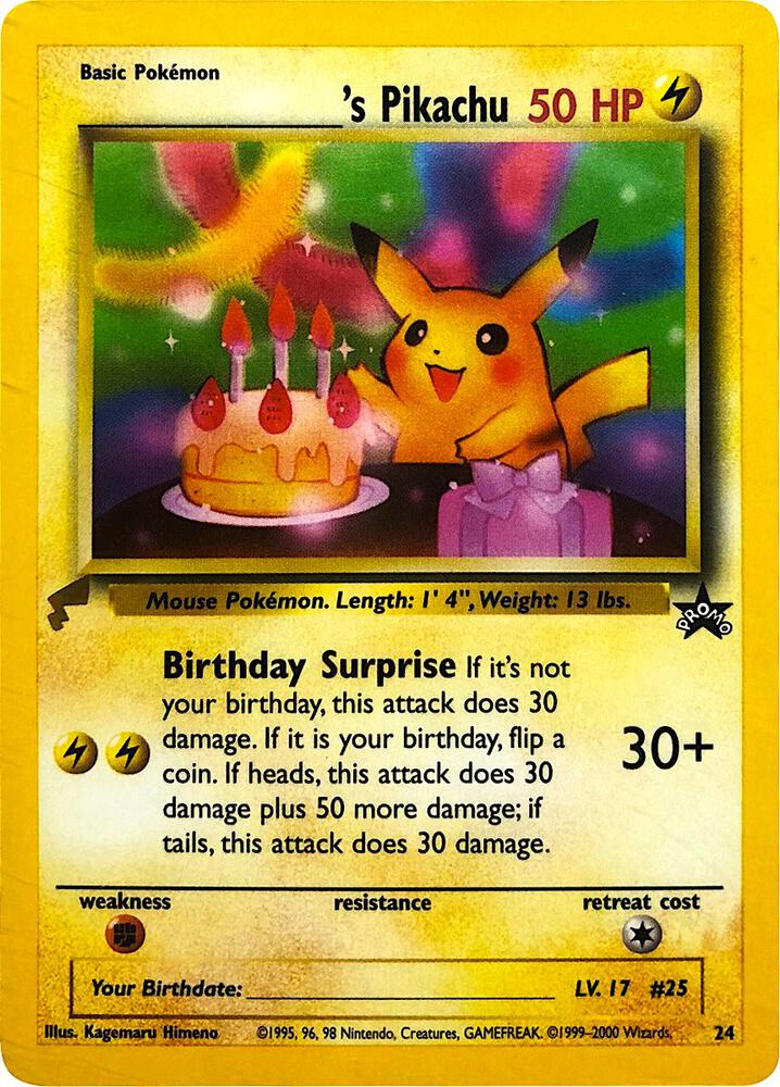 ______'s Pikachu 24 card from Pikachu World Collection Promos
