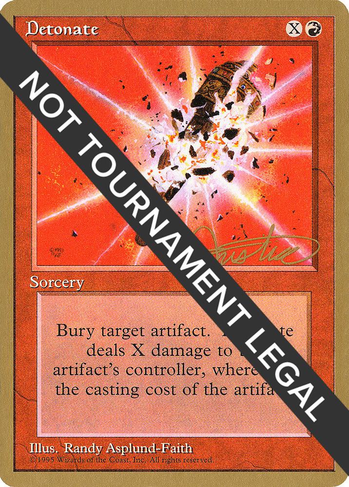 Detonate - 1996 Mark Justice (4ED) card from World Championship Decks