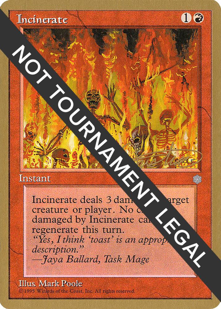 Incinerate - 1996 Mark Justice (ICE) card from World Championship Decks