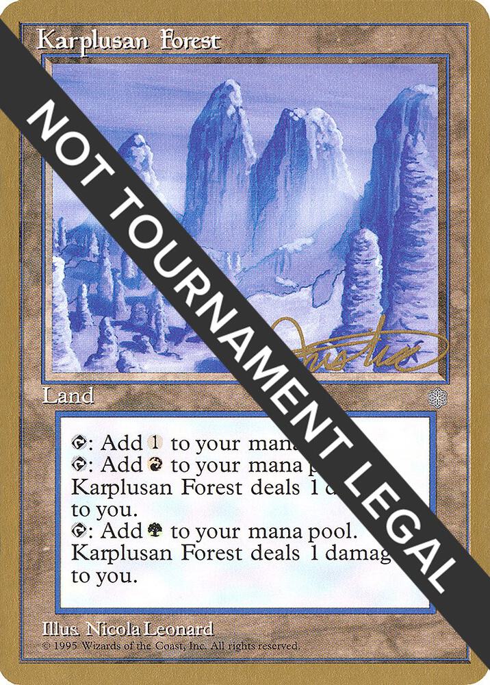 Karplusan Forest - 1996 Mark Justice (ICE) card from World Championship Decks