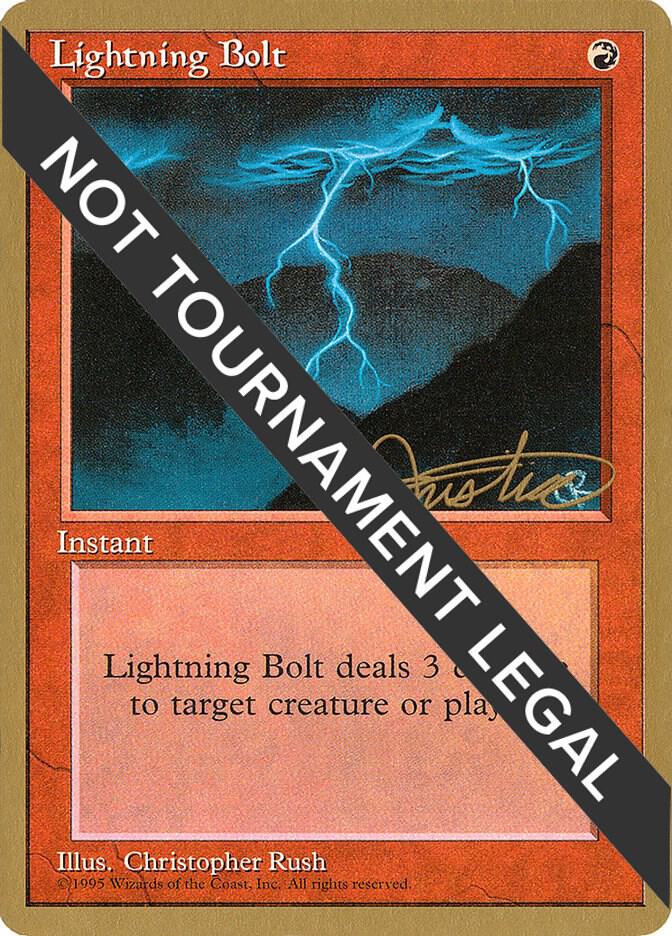 Lightning Bolt - 1996 Mark Justice (4ED) card from World Championship Decks