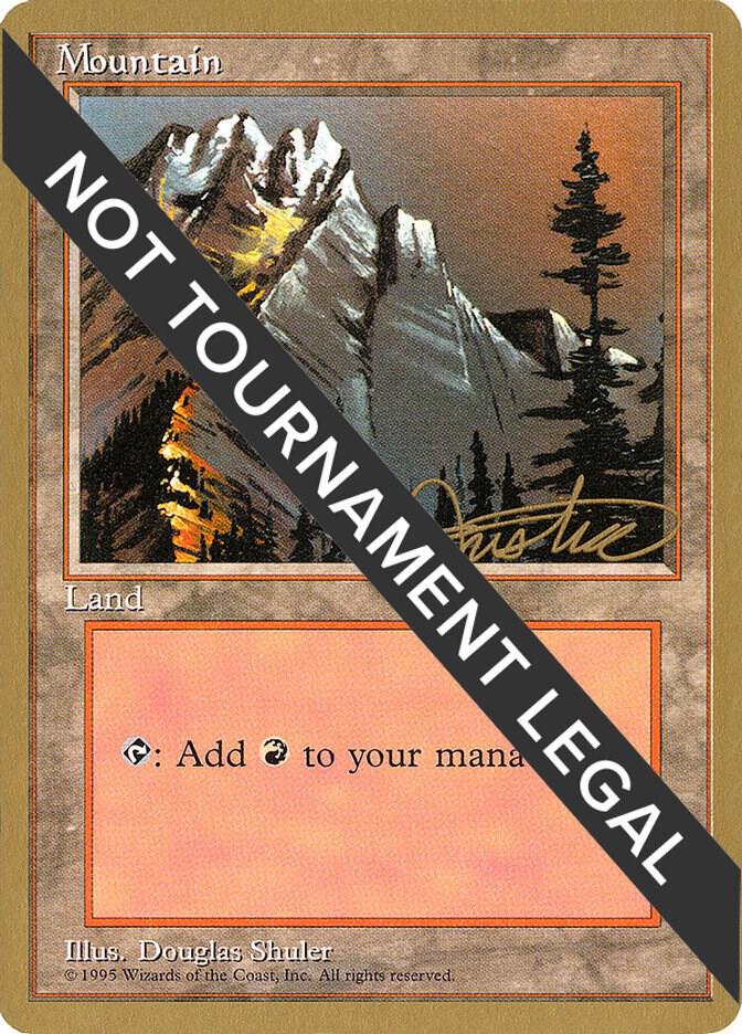 Mountain (A) - 1996 Mark Justice (4ED) card from World Championship Decks