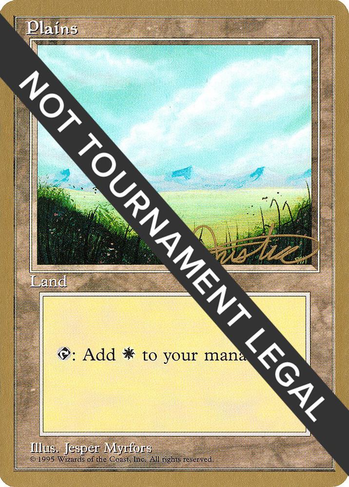 Plains (A) - 1996 Mark Justice (4ED) card from World Championship Decks