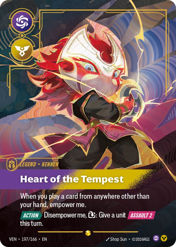 Yordle, Kennen - Heart of the Tempest (Signature) 197*/166 card from Vendetta