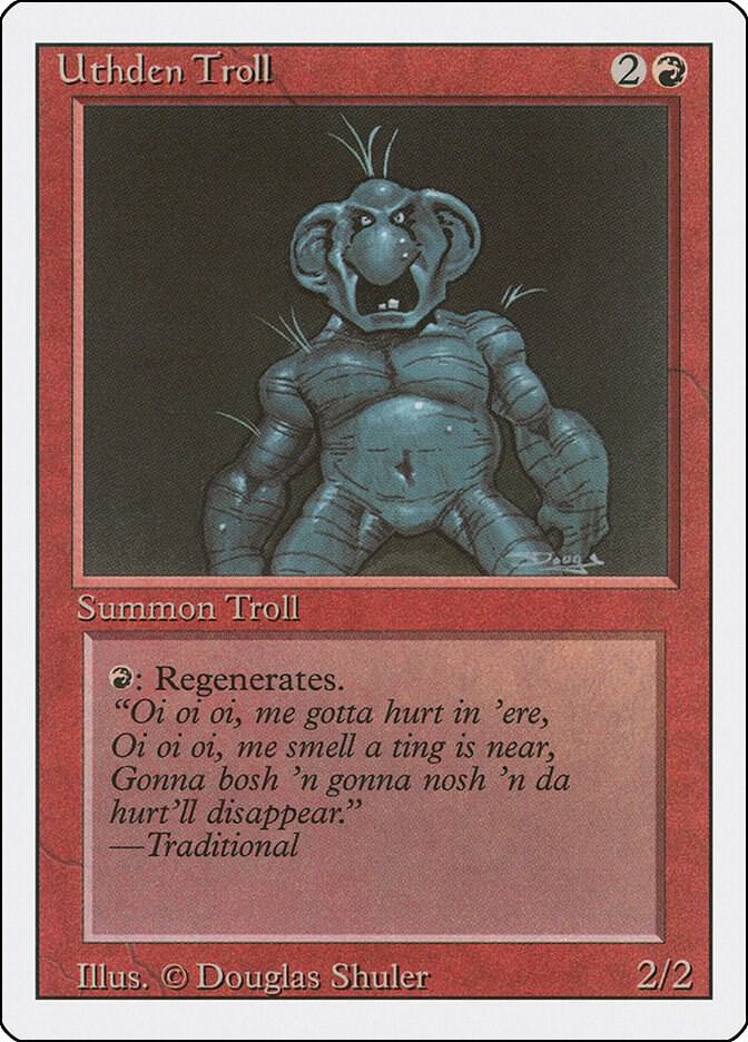Uthden Troll card from Revised Edition