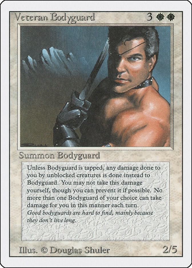 Veteran Bodyguard card from Revised Edition