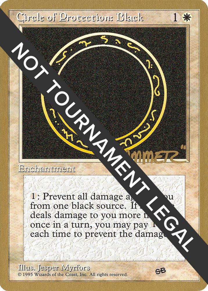 Circle of Protection: Black - 1996 Shawn "Hammer" Regnier (4ED) (SB) card from World Championship Decks