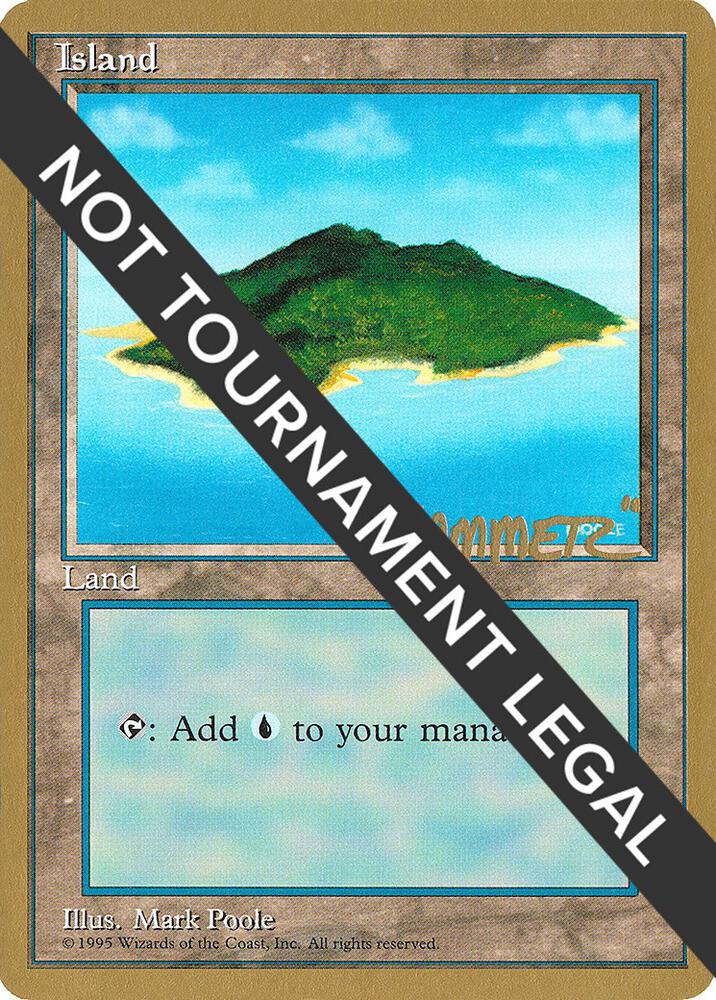 Island (B) - 1996 Shawn "Hammer" Regnier (4ED) card from World Championship Decks