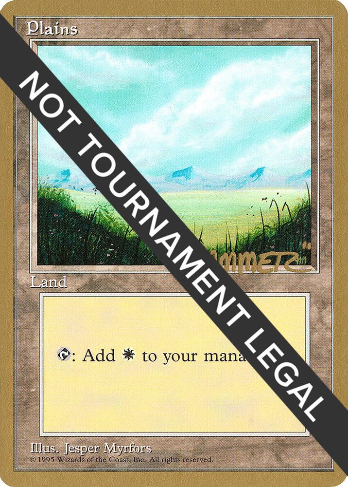 Plains (A) - 1996 Shawn "Hammer" Regnier (4ED) card from World Championship Decks
